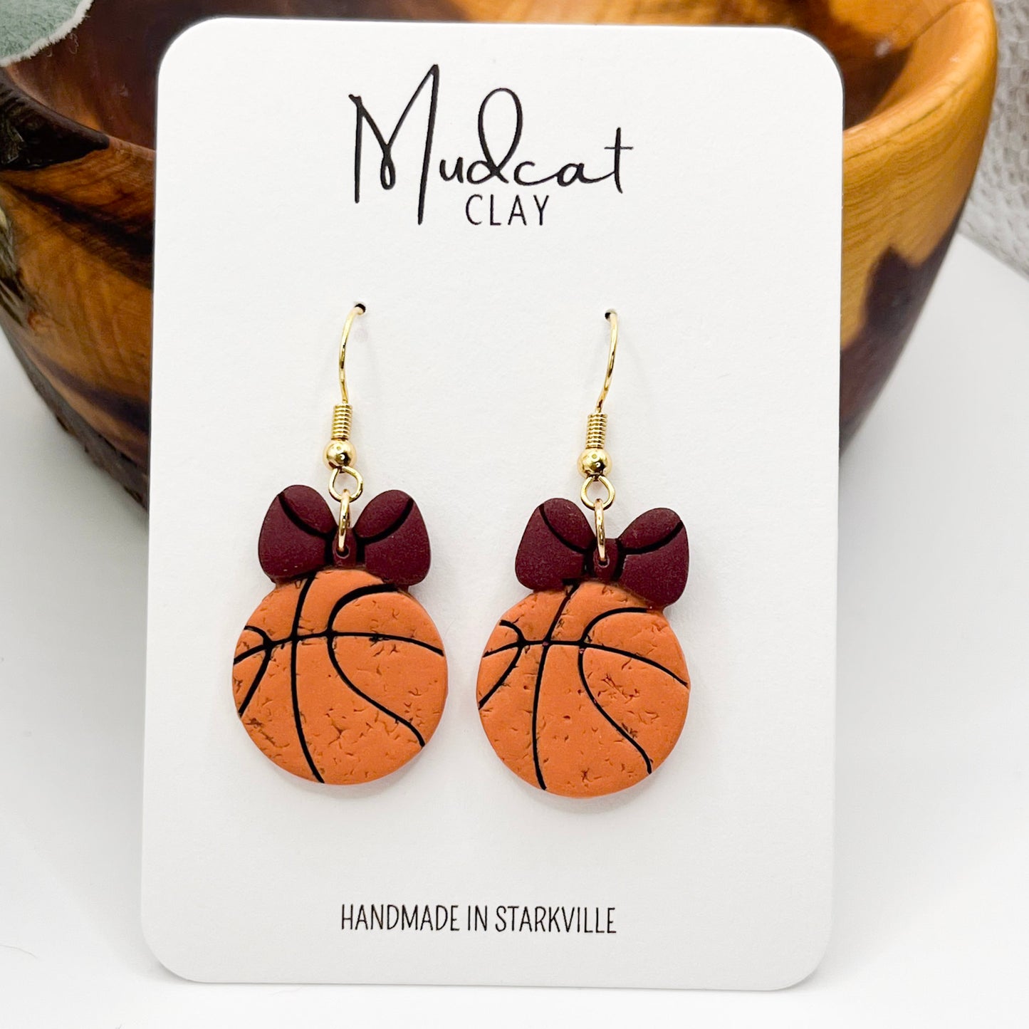 Basketball w/ Maroon Bow