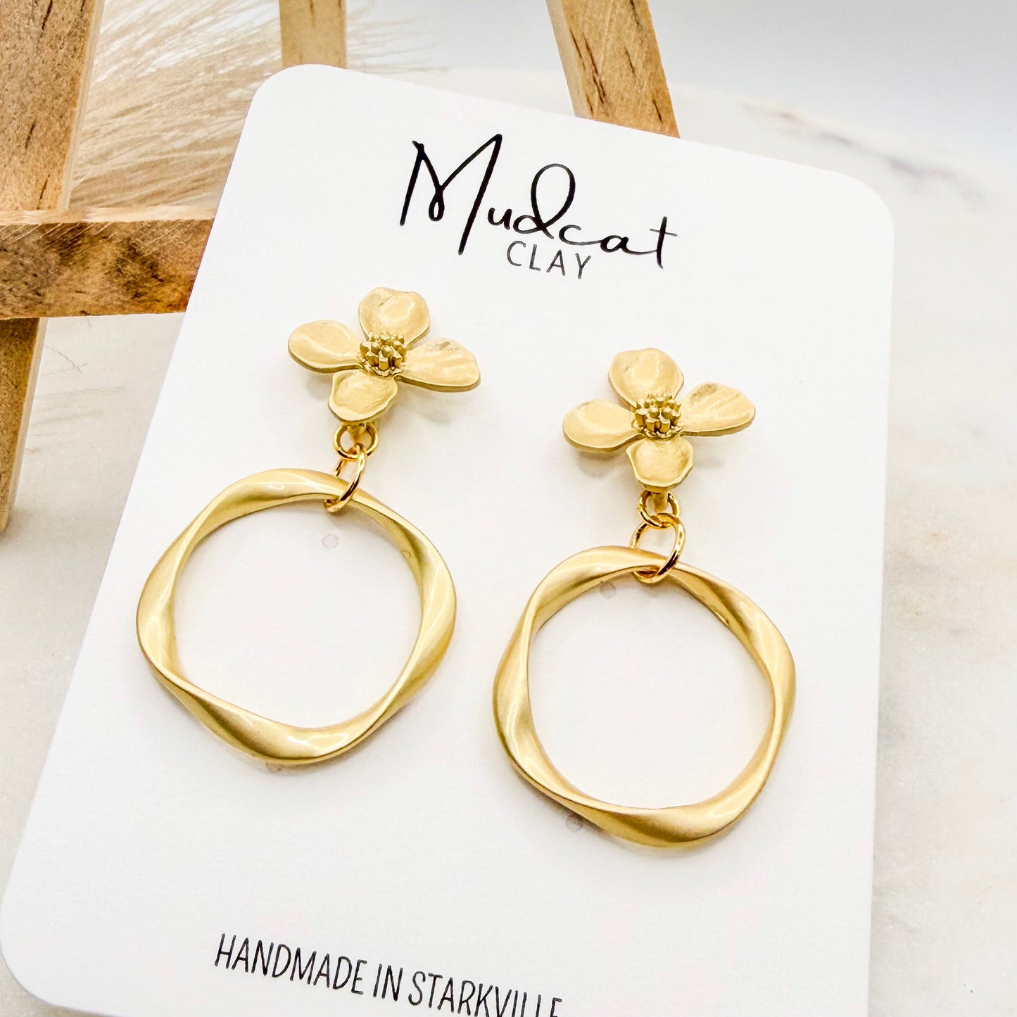 Florals & Swirls | Matte Gold