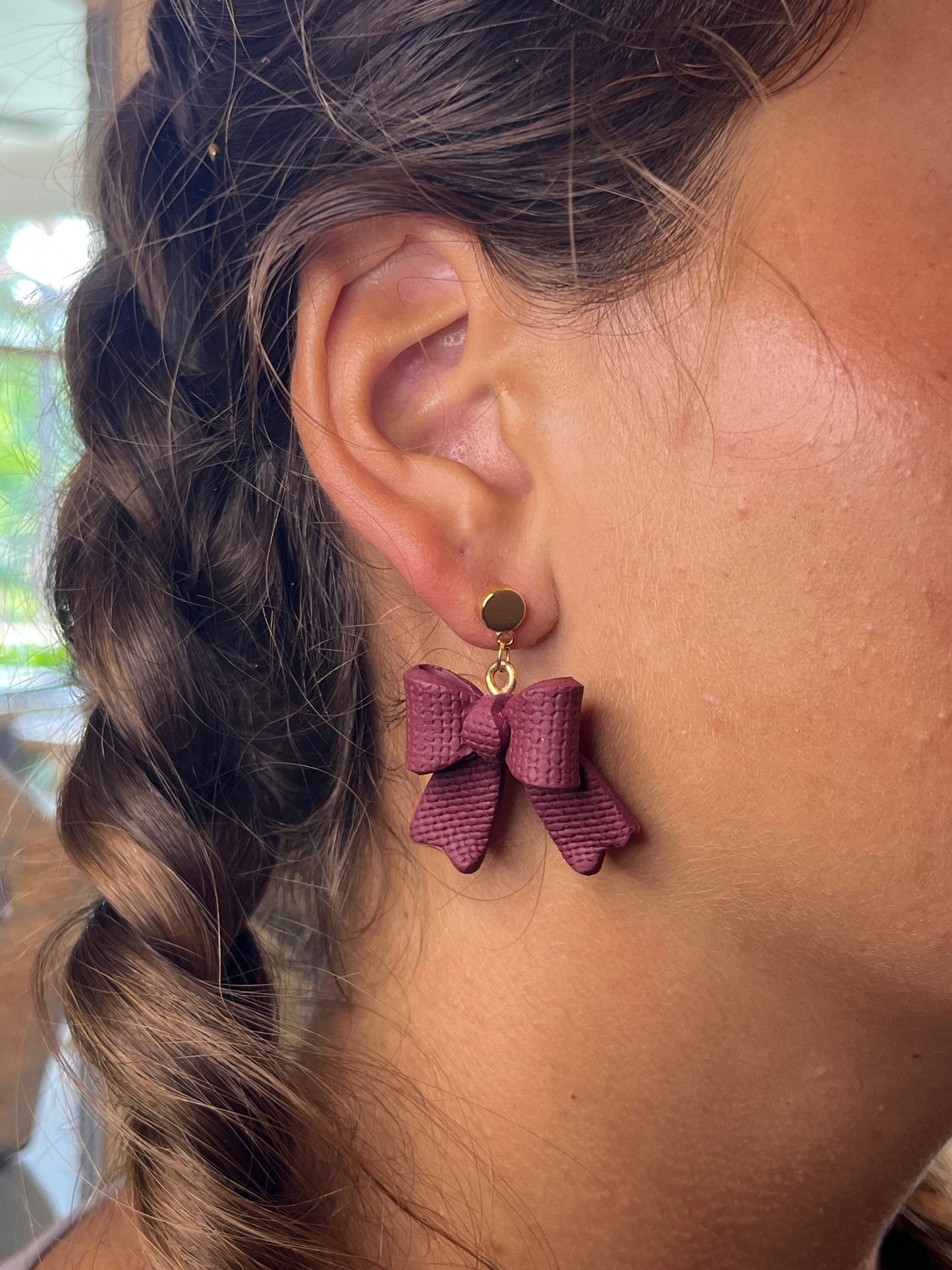 Large 3D Bow | Maroon