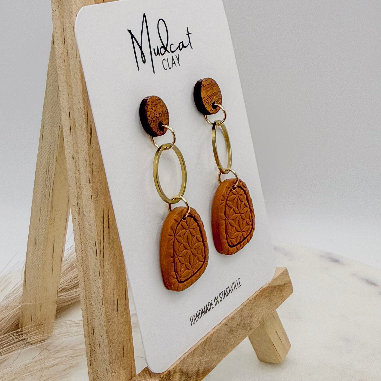 Dome with Brass Hoops | Leather Brown
