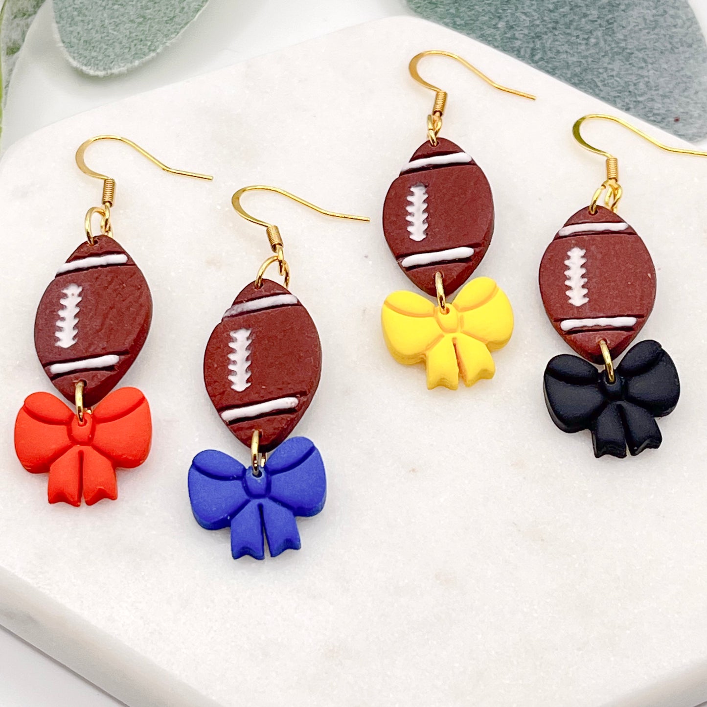 Footballs and Bows | Yellow