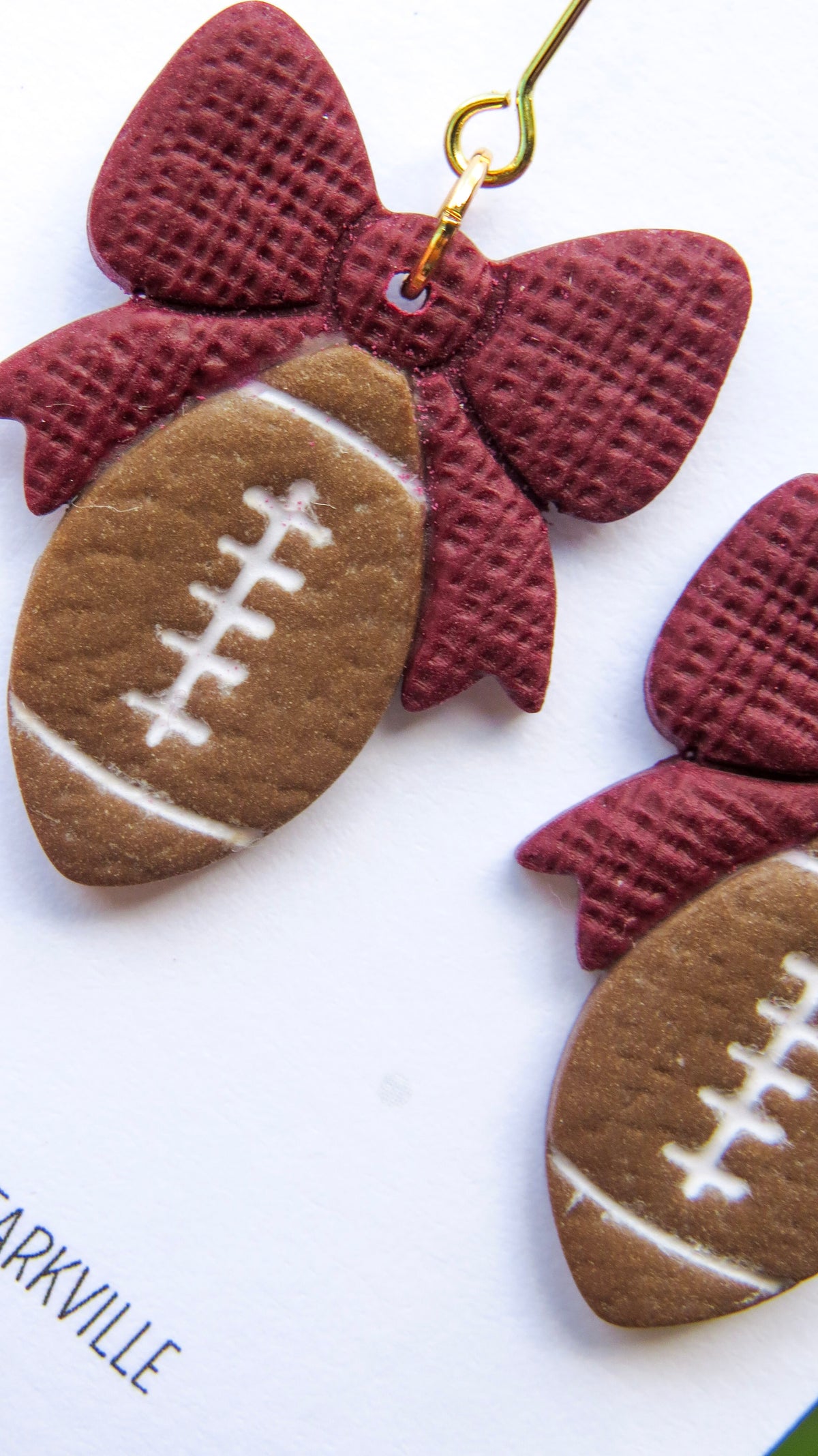 Footballs & Bows Earrings