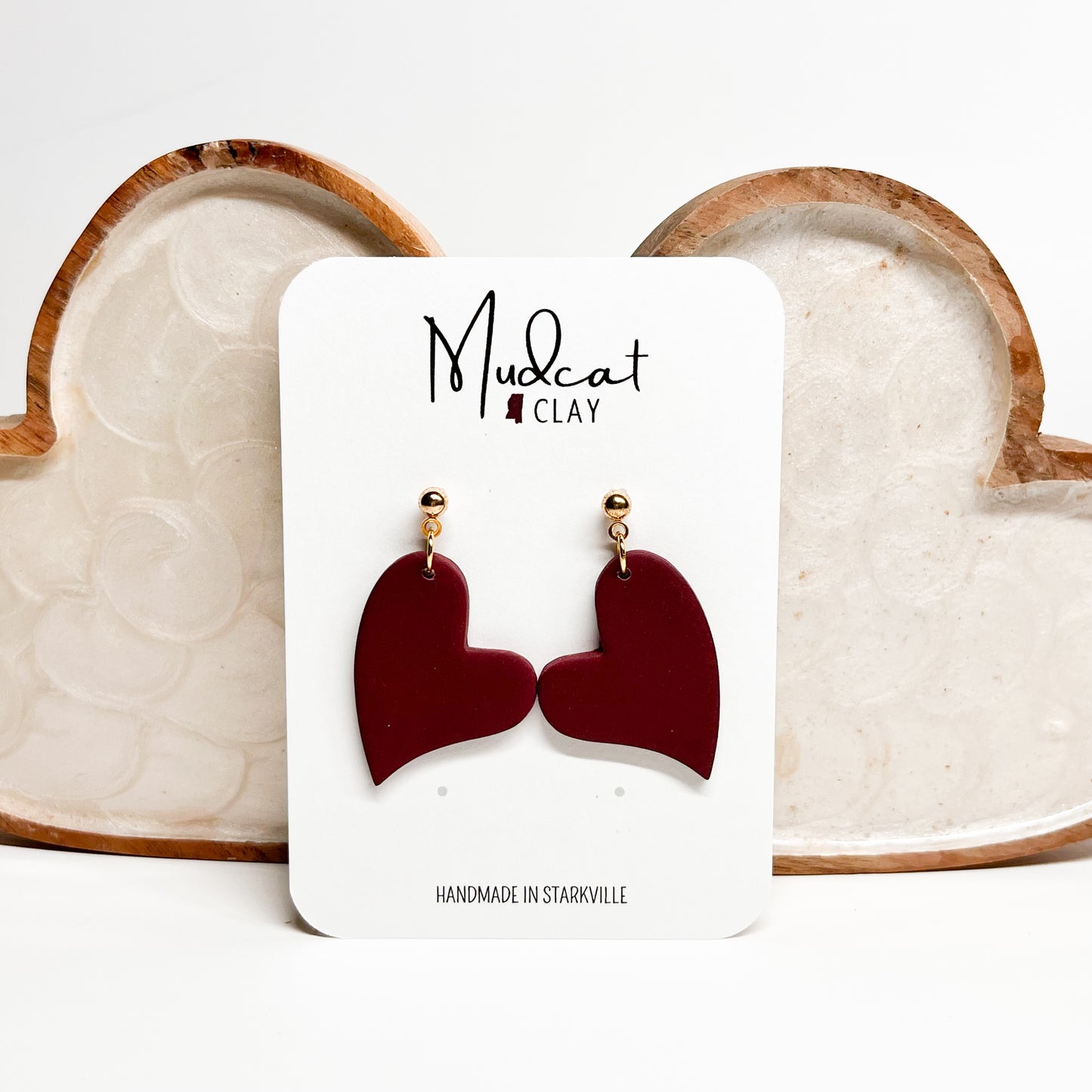 Hearts | Matte Maroon