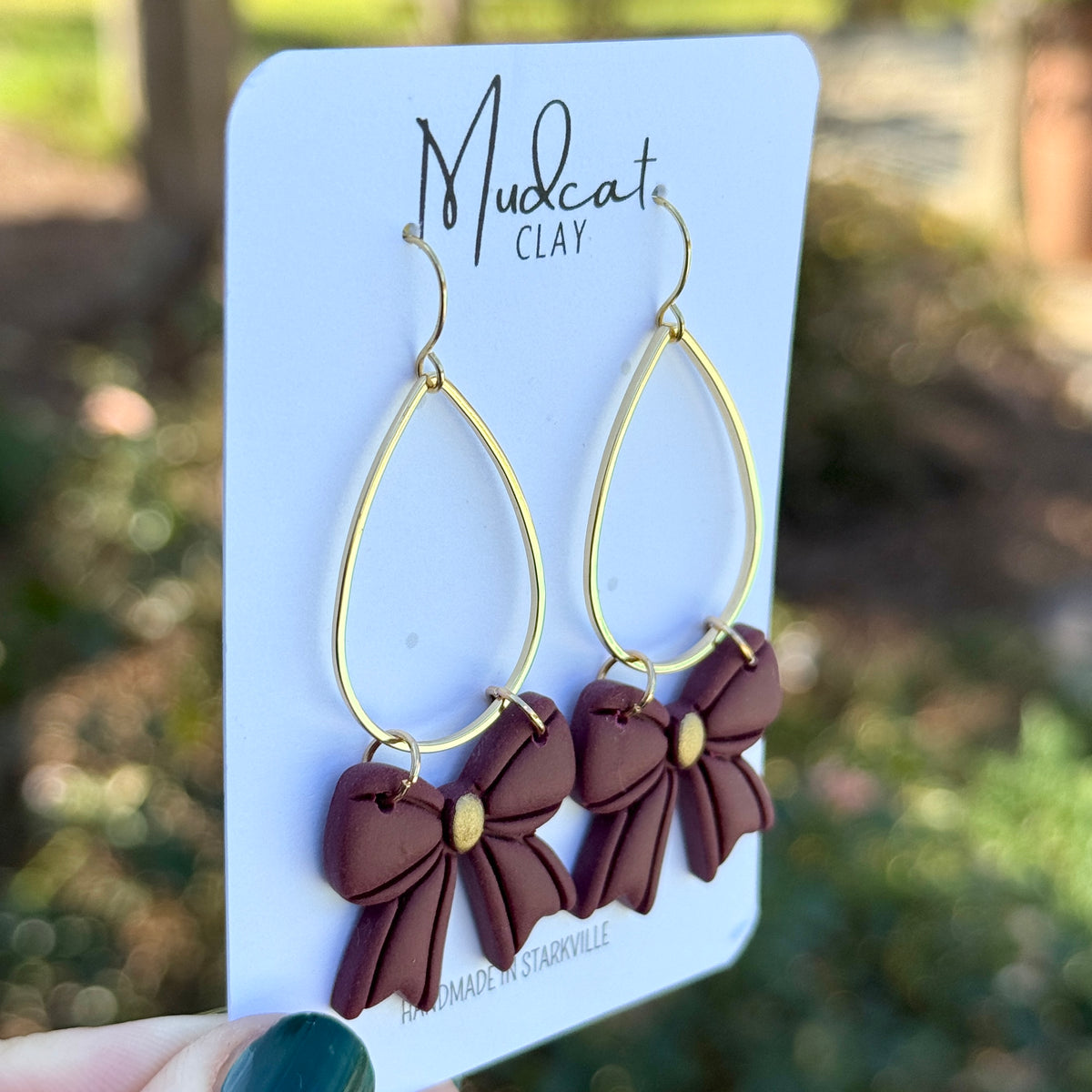 Maroon Bow Earrings | Various Designs