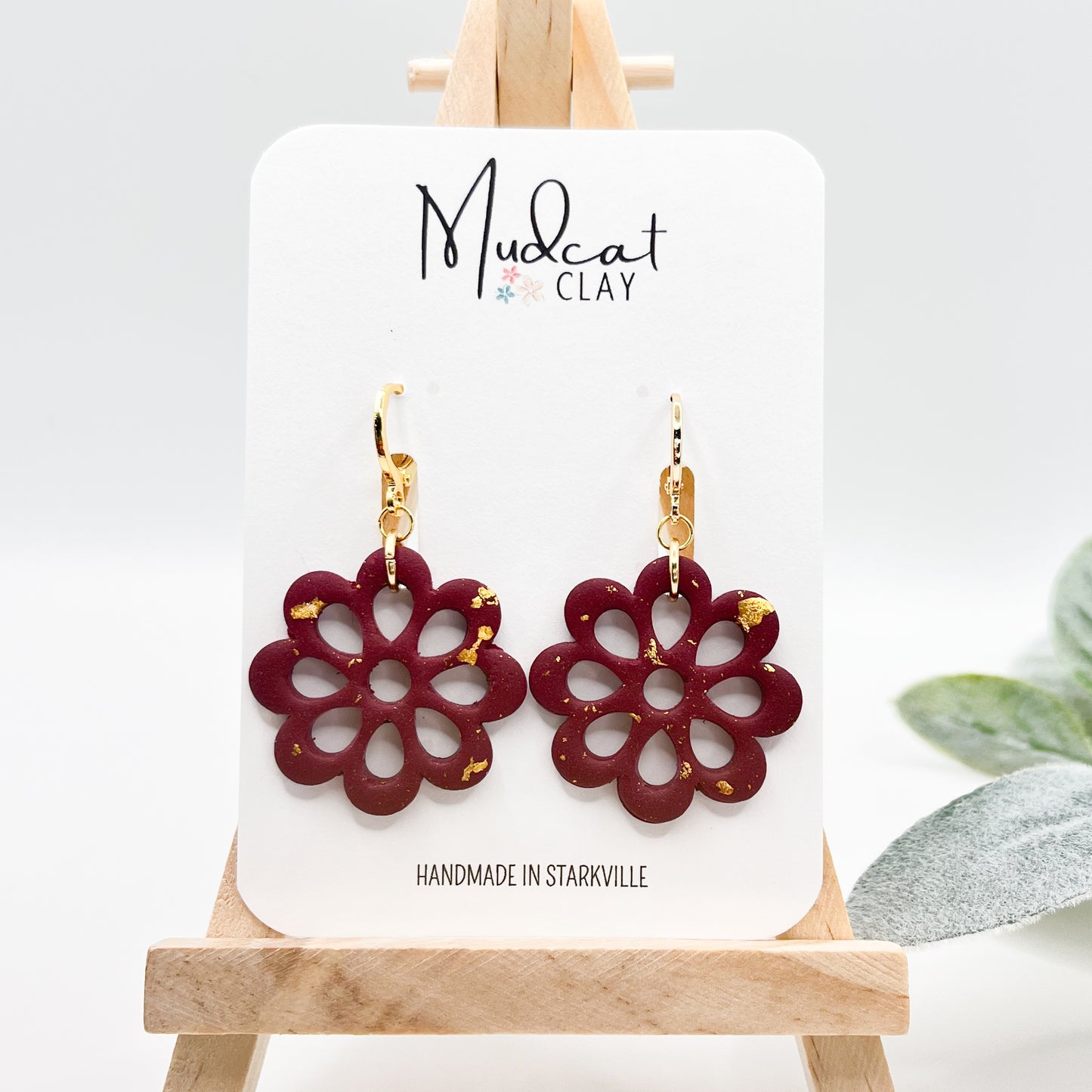 Hollow Flowers | Maroon or Maroon with Gold Shimmer