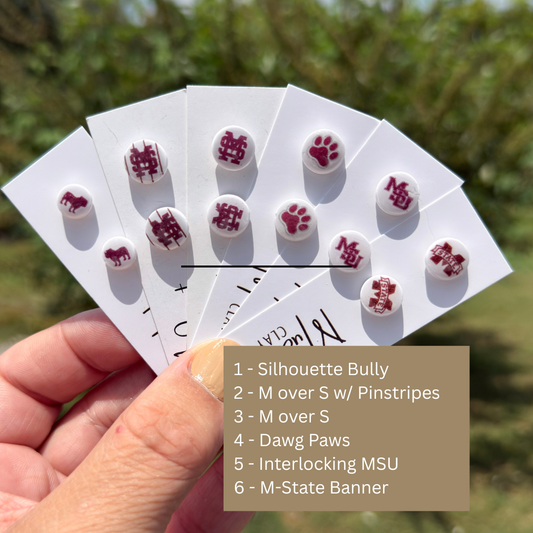 Mississippi State | Mini MSU Logo Studs