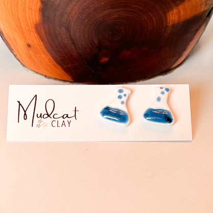 Science Beaker Earrings | Studs