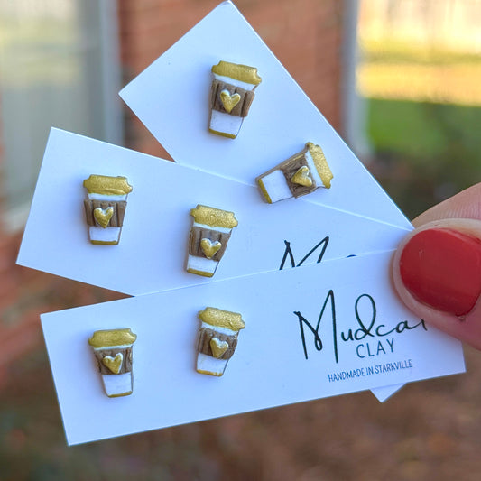 Fall Earrings | Coffee Cup Studs