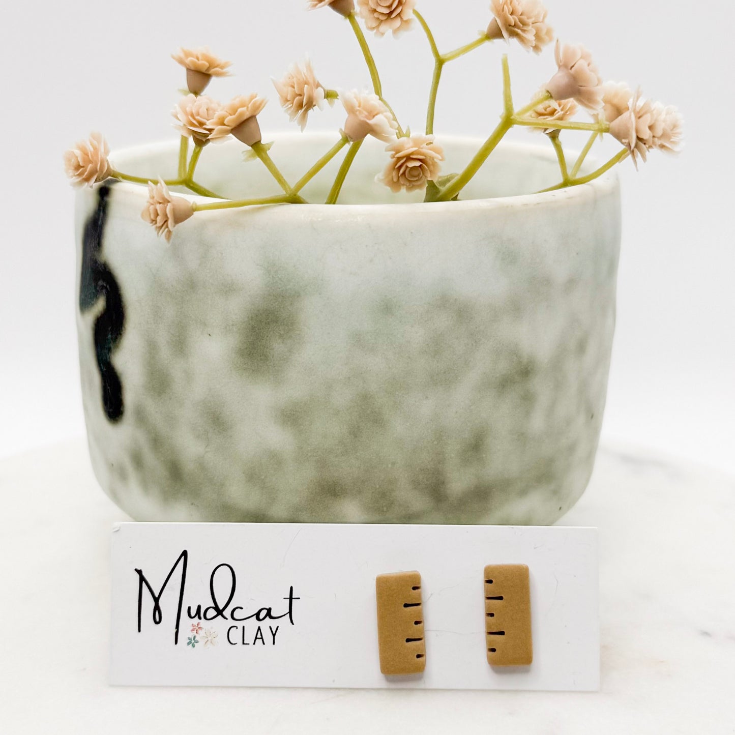 Mini Wooden Ruler Earrings