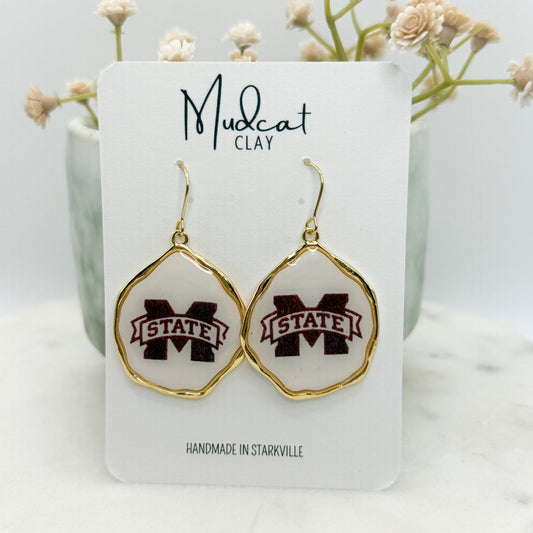 Mississippi State | M-State Banner Lux Earrings