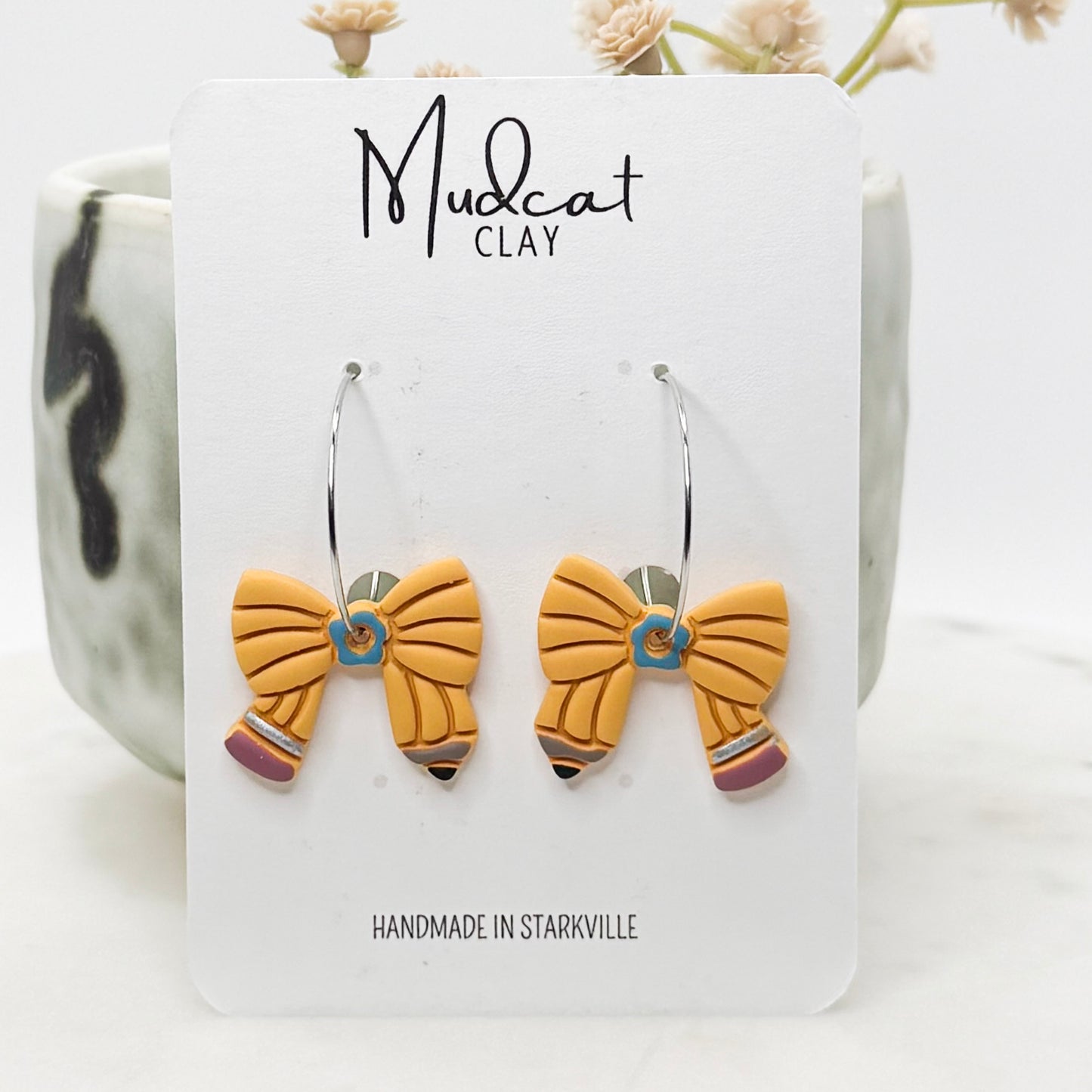 Pencil Bow Earrings
