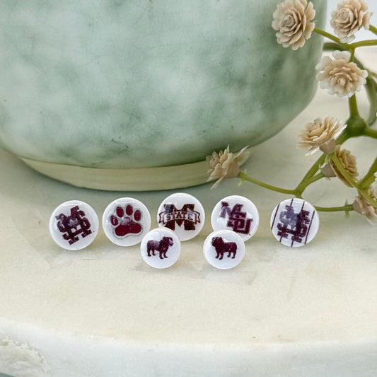 Mississippi State | Mini MSU Logo Studs