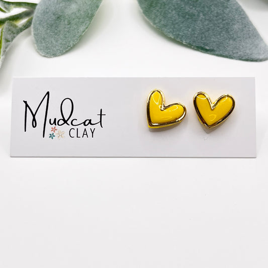 Gold-Lined Hearts | Yellow