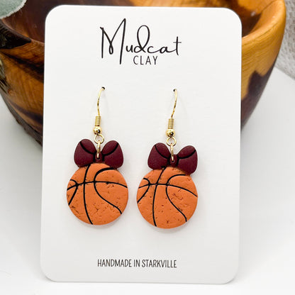 Basketball w/ Maroon Bow