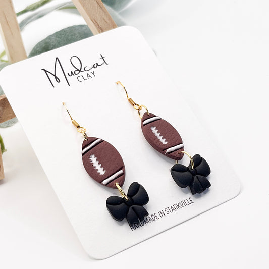 Footballs and Bows | Black