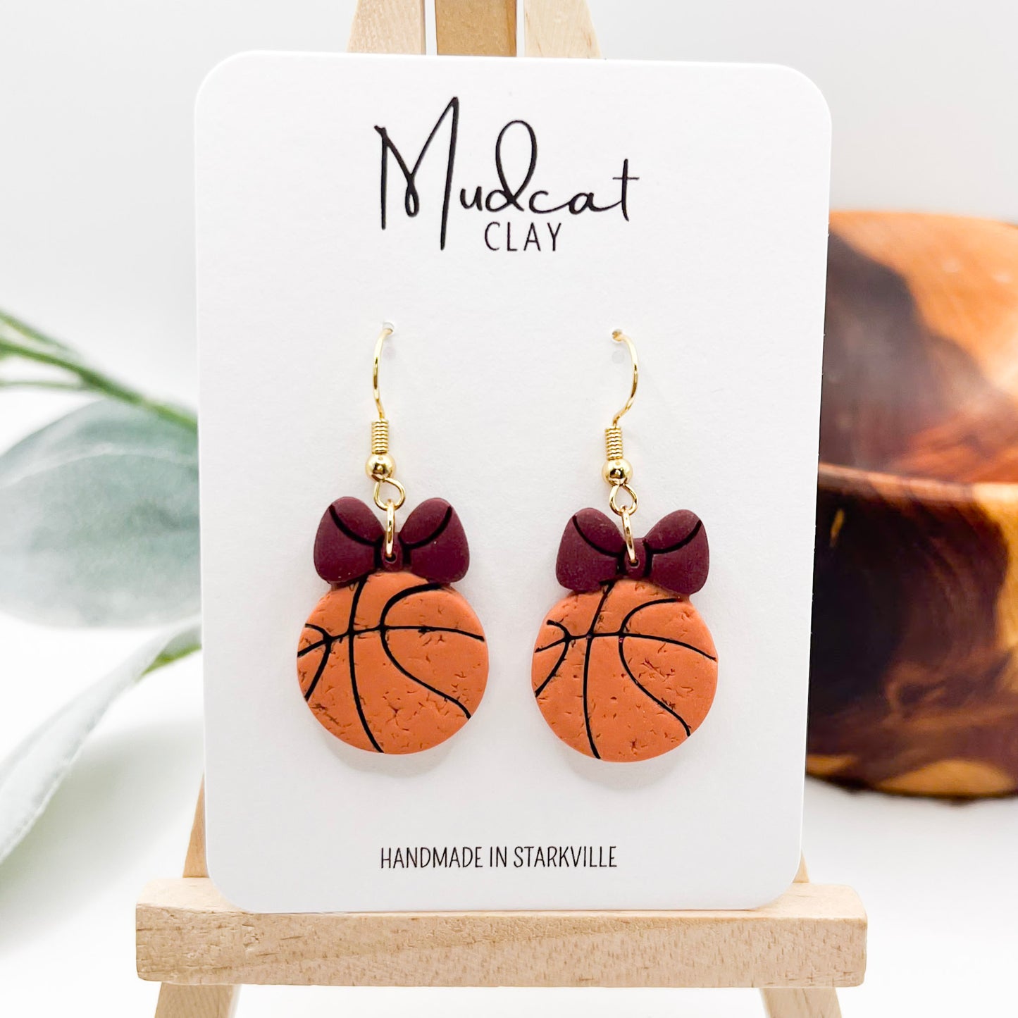 Basketball w/ Maroon Bow