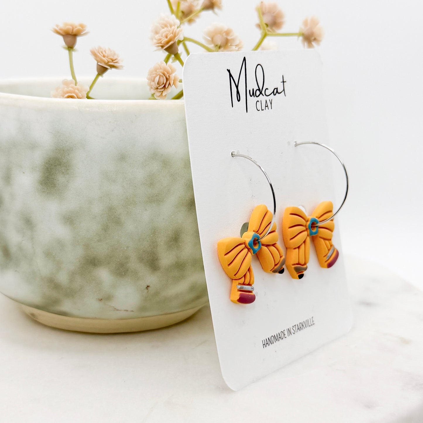 Pencil Bow Earrings