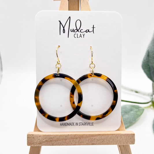 Tortoise Shell Hoops