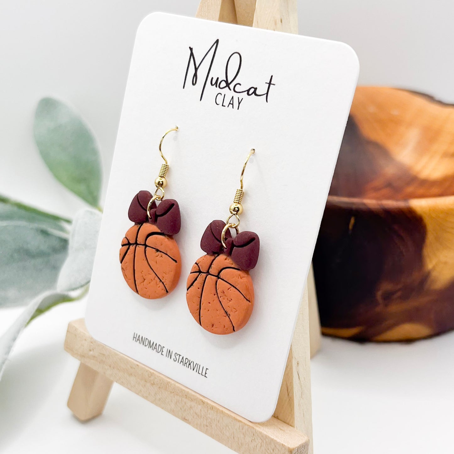 Basketball w/ Maroon Bow