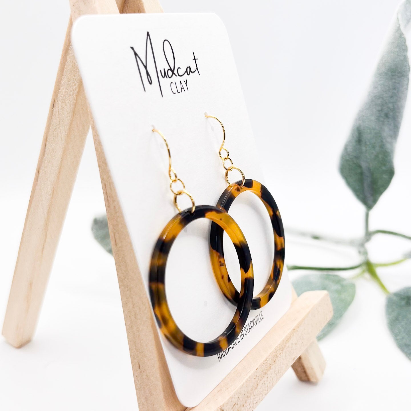 Tortoise Shell Hoops