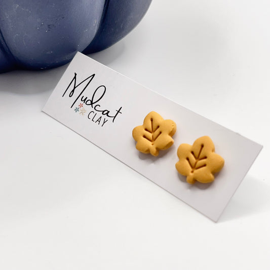Maple Leaf Stud | Mustard Yellow