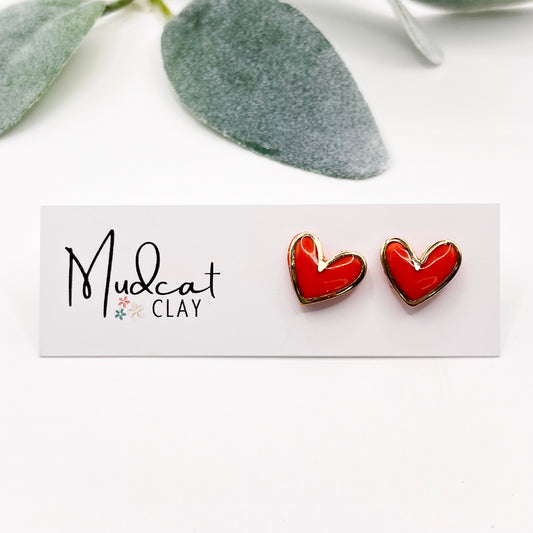 Gold-Lined Hearts | Orange