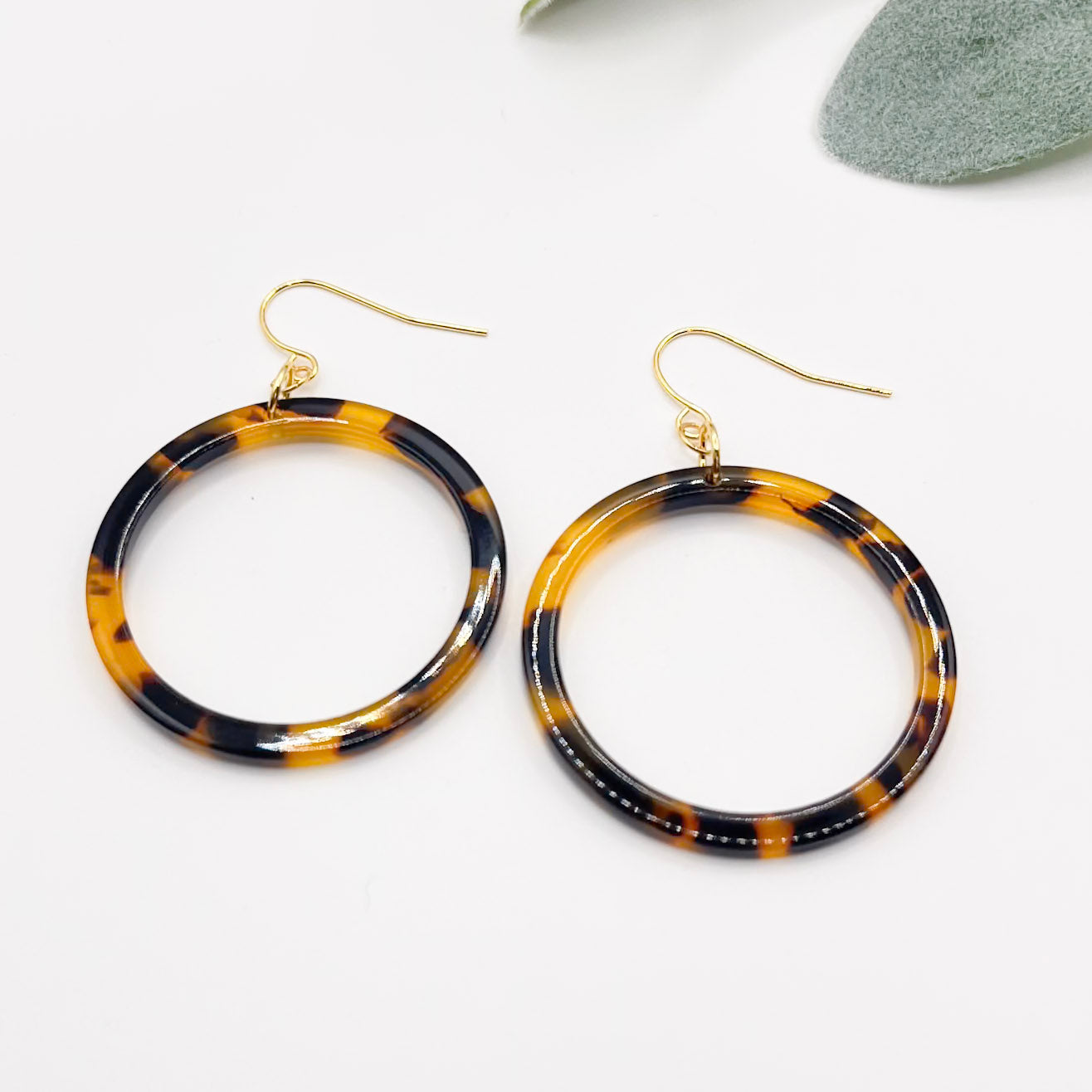 Tortoise Shell Hoops