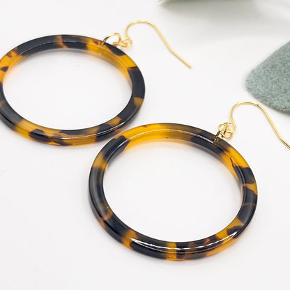 Tortoise Shell Hoops