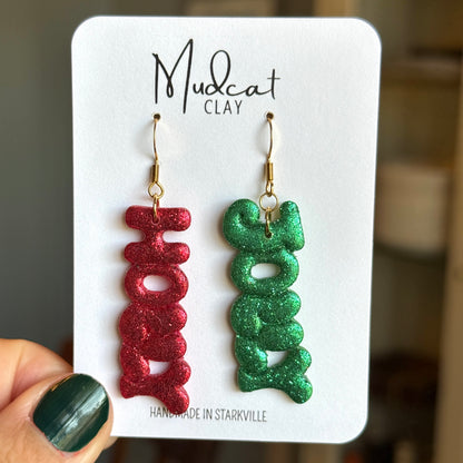 Glittering "Holly Jolly" Earrings