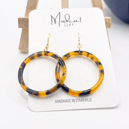 Tortoise Shell Hoops