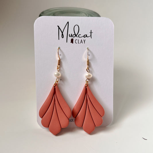 Frannie | Coral w/ Small Pearl