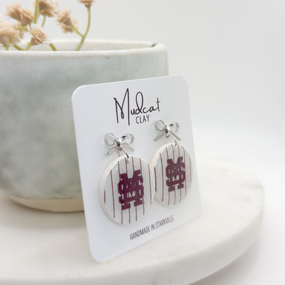 Mississippi State | M-over-S Pinstripes w/ Bows