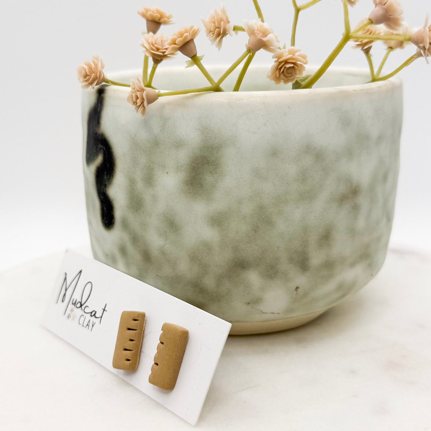 Mini Wooden Ruler Earrings