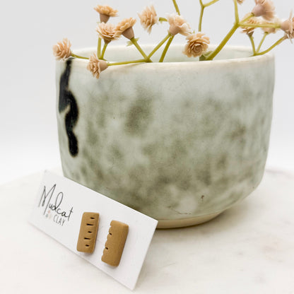 Mini Wooden Ruler Earrings