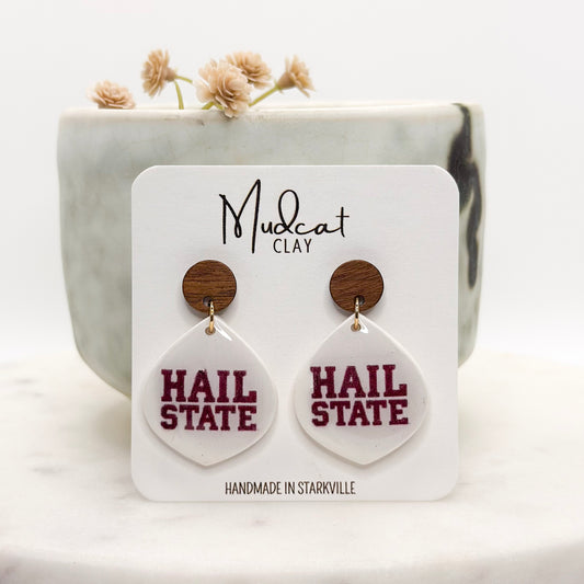 "HAIL STATE" on Wide Teardrop