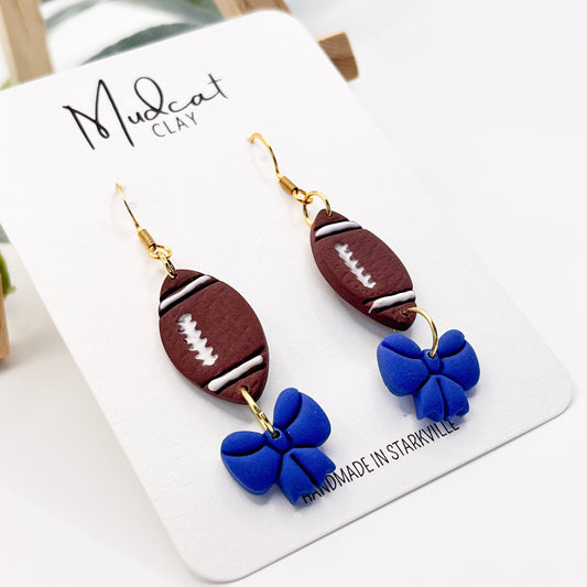 Footballs and Bows | Blue