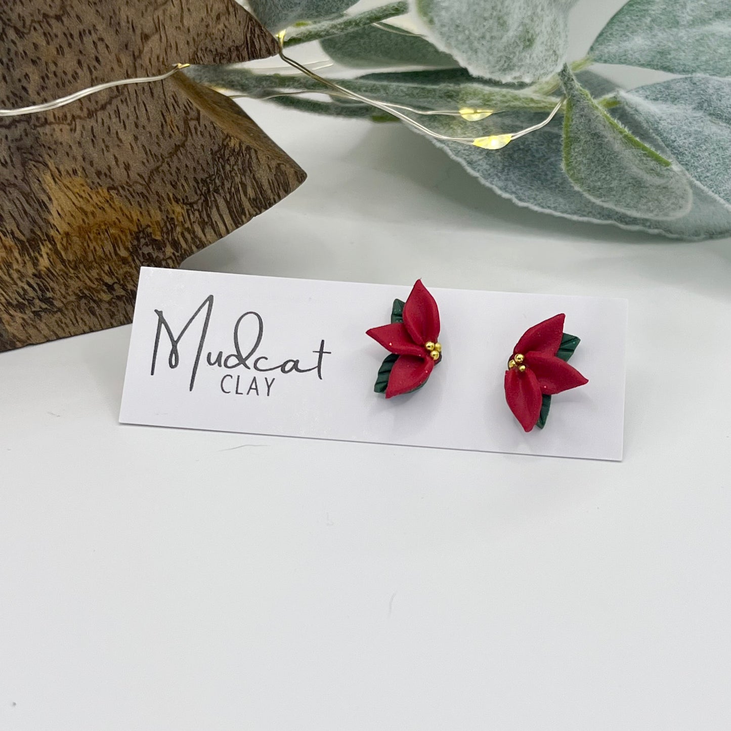 Half Poinsettia Stud
