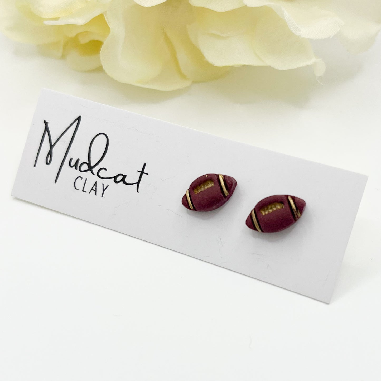 Football Studs | Maroon & Gold