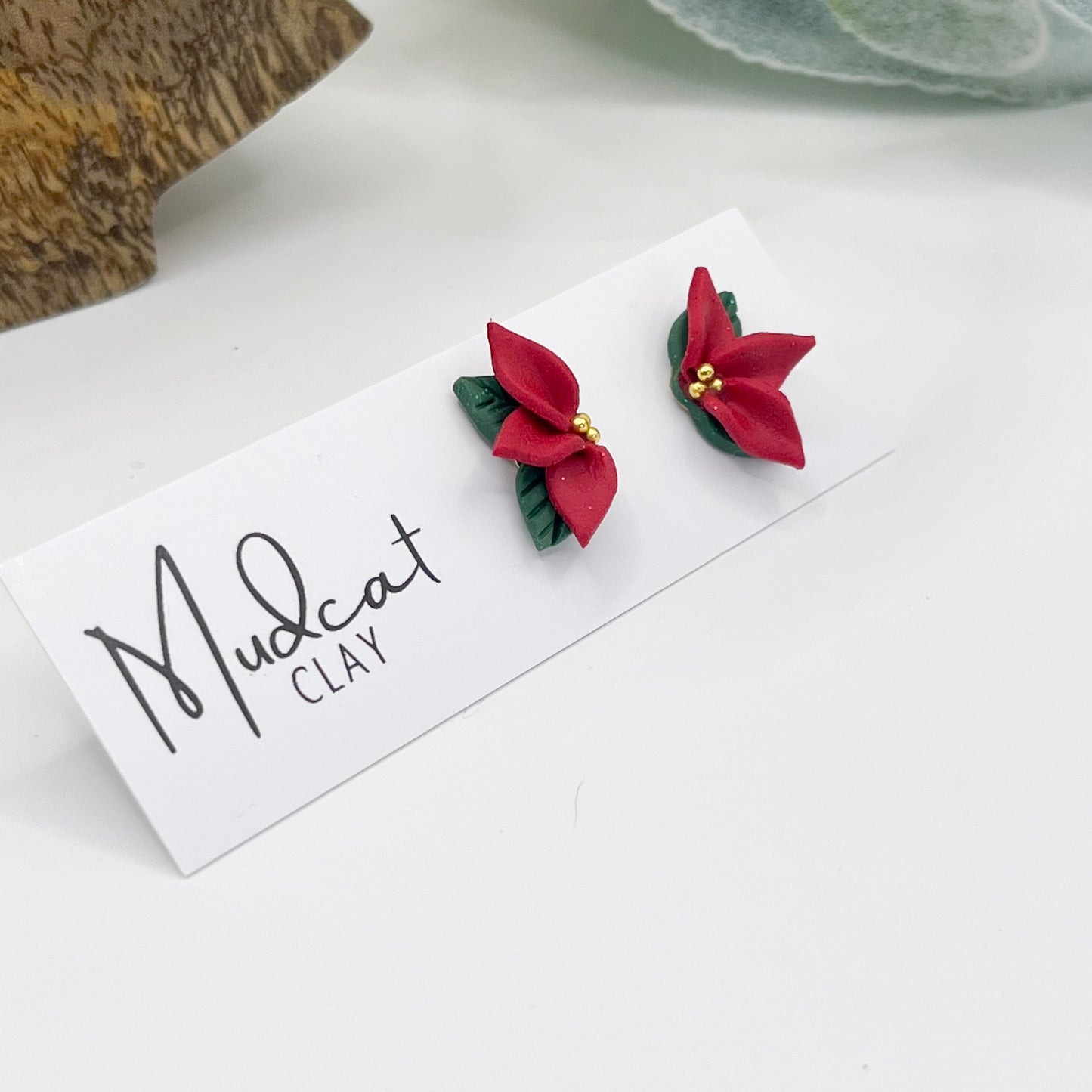 Half Poinsettia Stud