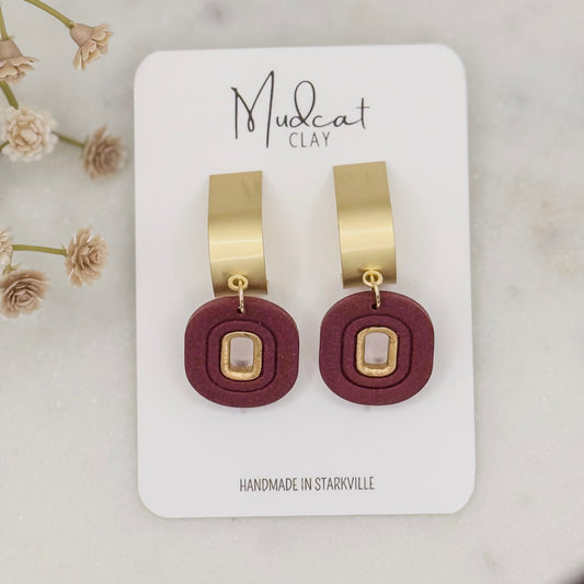 Rounded Rectangle | Maroon & Gold