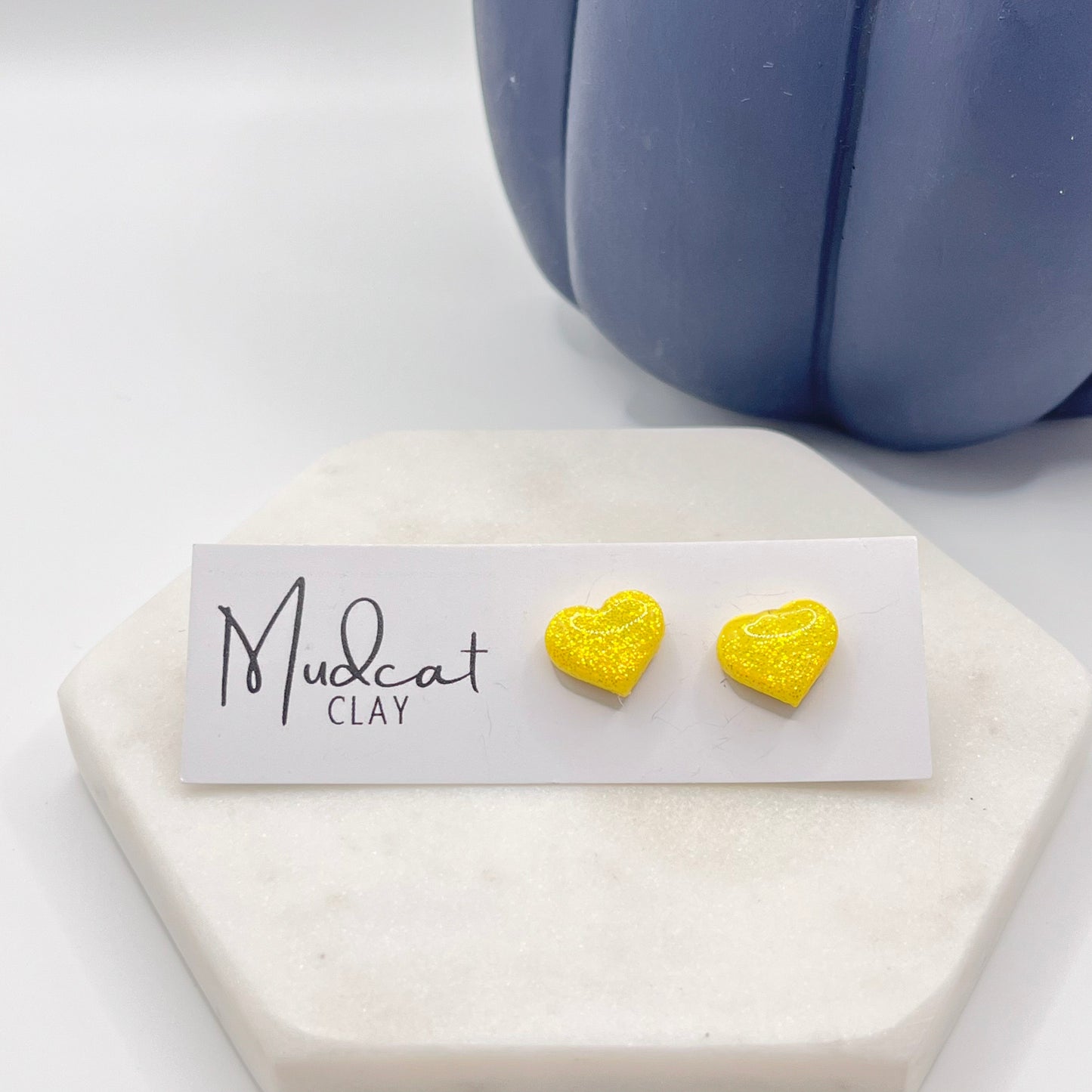 Shimmering Hearts Studs | Various Colors