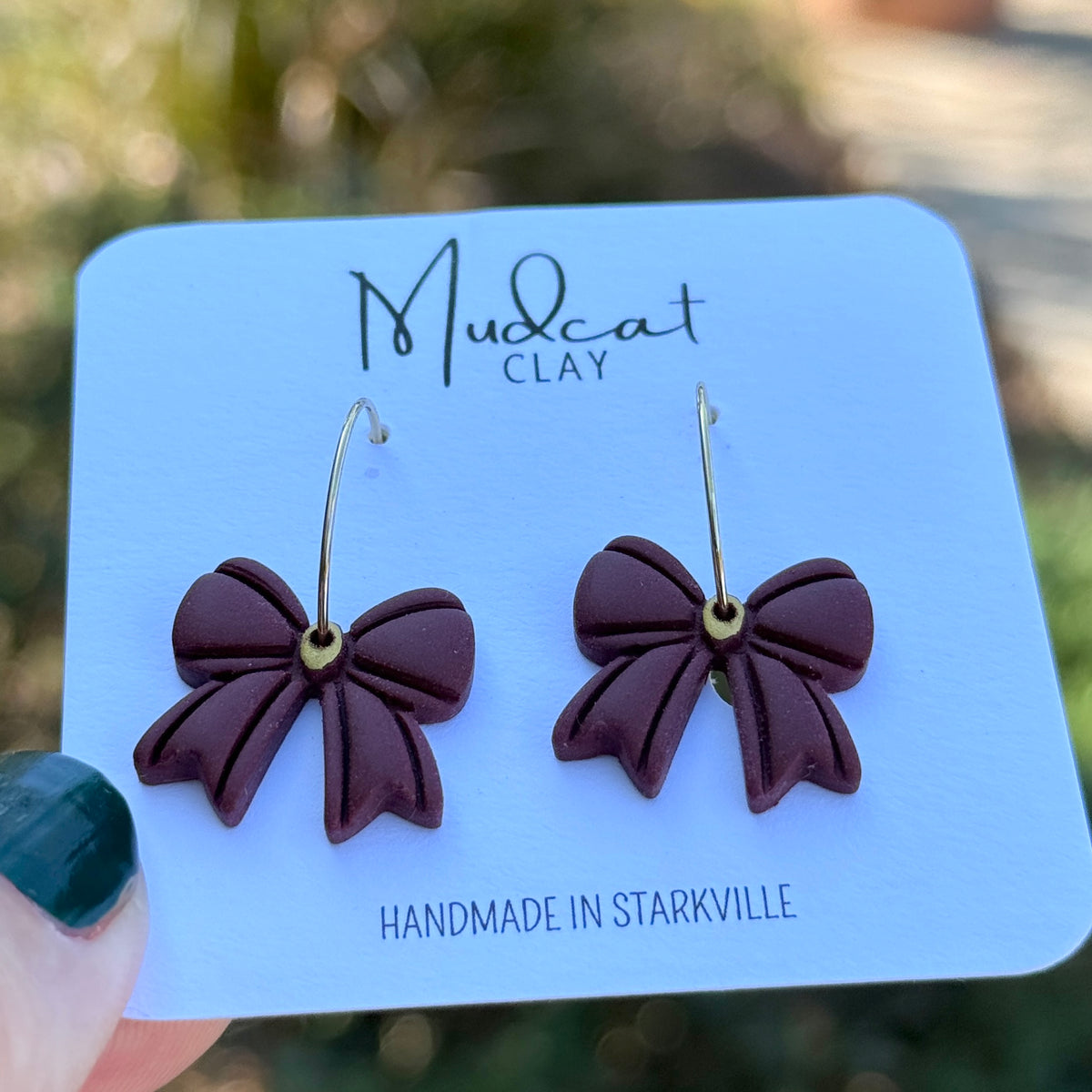 Maroon Bow Earrings | Various Designs
