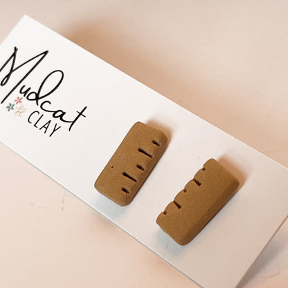 Mini Wooden Ruler Earrings