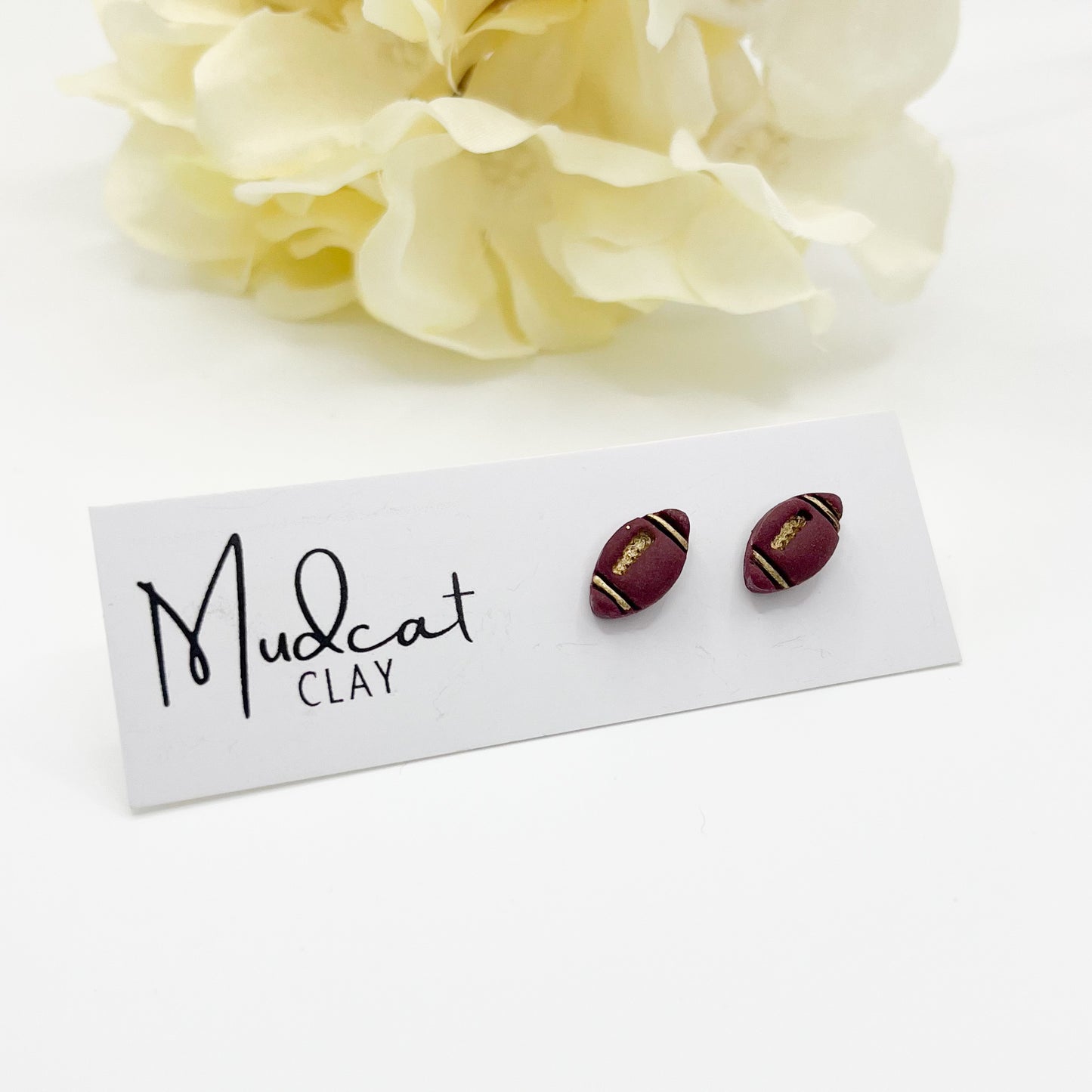 Football Studs | Maroon & Gold