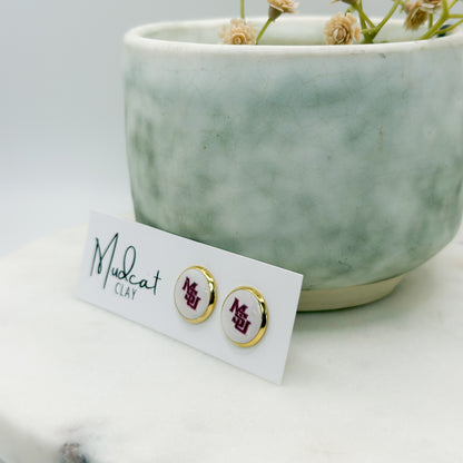 Mississippi State | Bezeled Studs (Various Designs) (WHOLESALE)