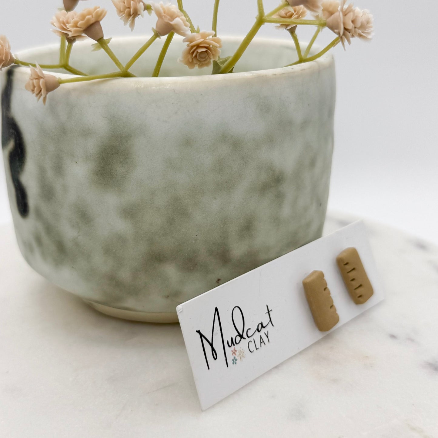 Mini Wooden Ruler Earrings