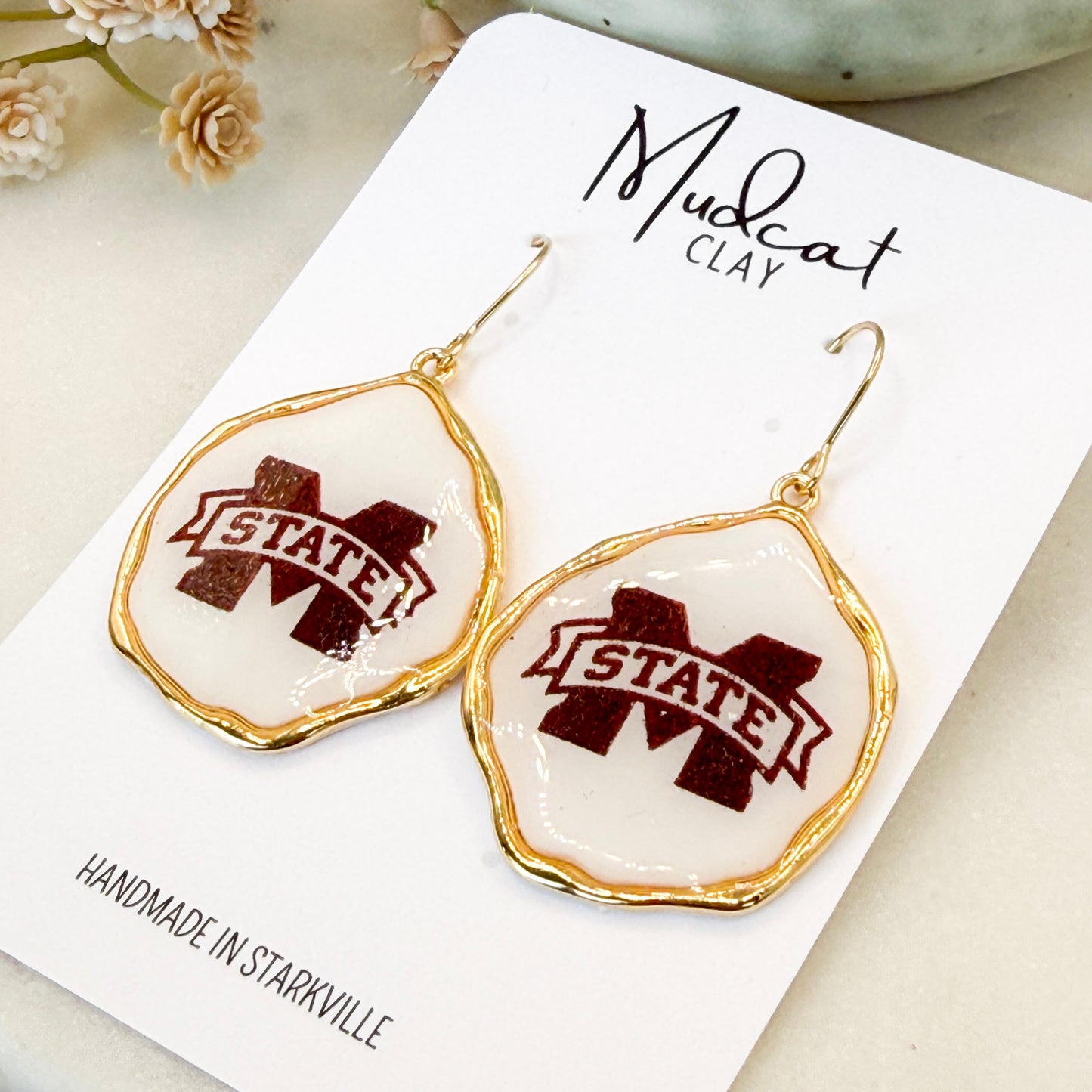 Mississippi State | M-State Banner Lux Earrings