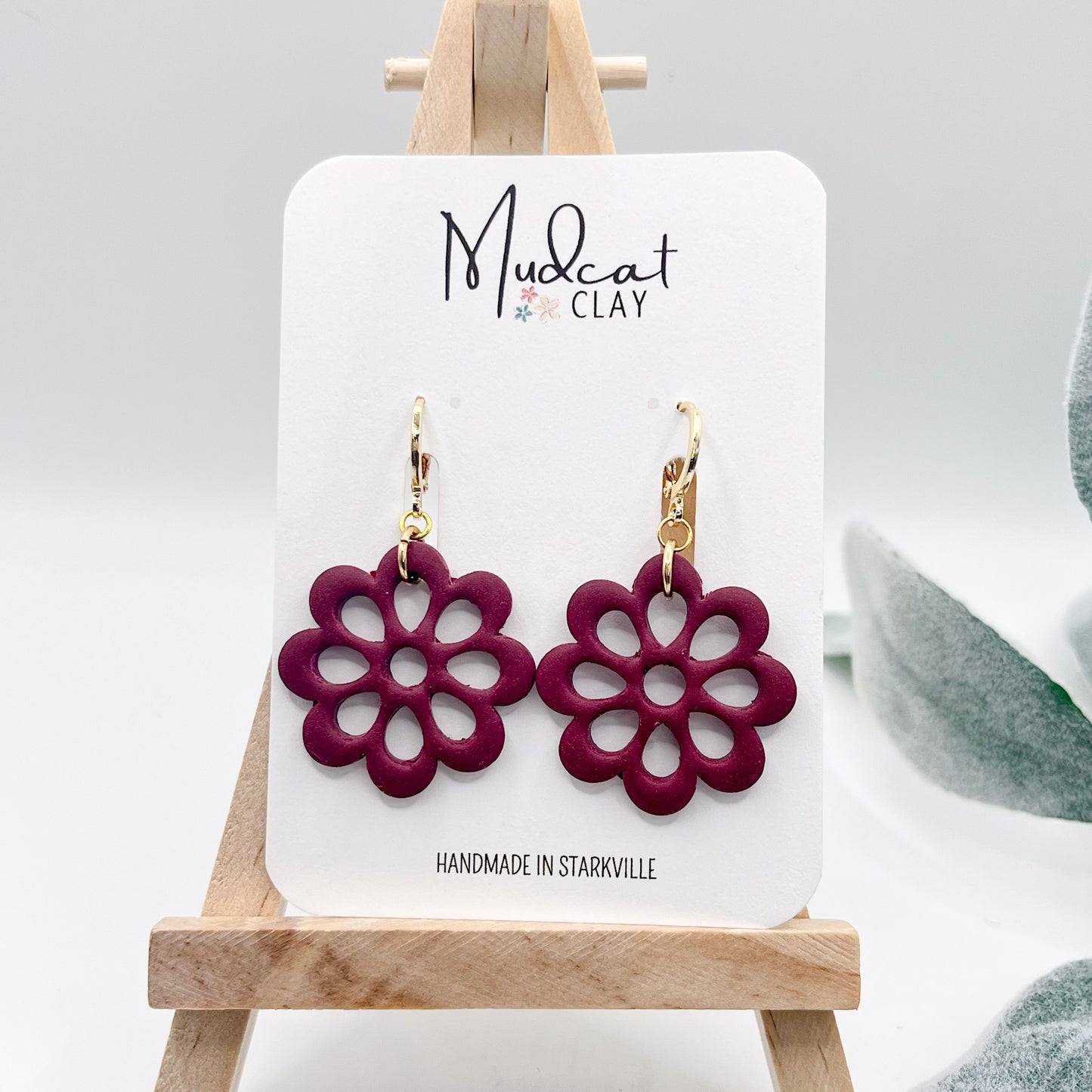 Hollow Flowers | Maroon or Maroon with Gold Shimmer