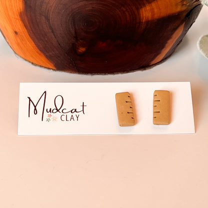 Mini Wooden Ruler Earrings
