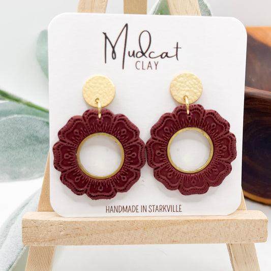 Small Hollow Mandala  | Maroon